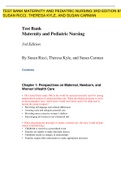 TEST BANK MATERNITY AND PEDIATRIC NURSING 3RD EDITION BY SUSAN RICCI&comma; THERESA KYLE&comma; AND SUSAN CARMAN