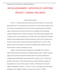 NR 630 ASSIGNMENT&comma; INITIATION OF CAPSTONE PROJECT&comma; CARDIAC WELLNESS