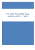 THE TEFL ACADEMY 2022 - ASSIGNMENT C, ESSAY