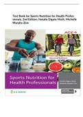 Test Bank for Sports Nutrition for Health Professionals, 2nd Edition