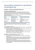 Samenvatting Strategische en operationele marketingplanning-Kernstof B, ISBN: 9789001899936  Strategische Marketing Planning