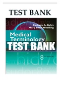 MEDICAL TERMINOLOGY SYSTEMS- A Body Systems Approach 8TH EDITION BY BARBARA A. GYLYS TEST BANK ISBN-978-0803658677