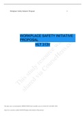 HLT 313V WEEK 1 ASSIGNMENT : WORKPLACE SAFETY INITIATIVE PROPOSAL