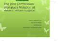 HLT 313V WEEK 3 ASSIGNMENT&colon; THE JOINT COMMISSION WORKPLACE VIOLATION