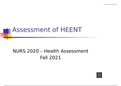 NURS 2020 Health Assessment Presentation Fall 2021 &vert; Assessment of HEENT