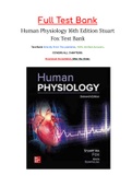 Human Physiology 16th Edition Stuart Fox Test Bank