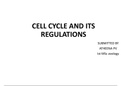Cell cycle and its Regulation 