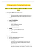 NURS 3460 Adult 1 Test 2 Study Guide 2021 | Care of Client with Musculoskeletal Issues