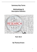 Samenvatting Research Meth and Descriptive Statistics