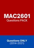 MAC2601 (Notes, ExamPACK, QuestionsPACK)