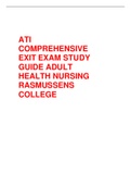 ATI COMPREHENSIVE EXIT EXAM STUDY GUIDE ADULT HEALTH NURSING RASMUSSEN COLLEGE