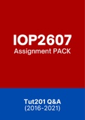 IOP2607 - Assignment PACK (2016-2021)