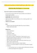 NURS 3460 Foundations of Adult Health Exam 1 Blue Print &vert; EXAM One Blue Print Chapter 1&comma; 6&comma; 16-20&comma; & 29