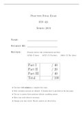 Arizona State University - FIN 421 / FIN421 Practice Final  EXAM  Questions & Answers