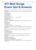 ATI MED SURGERY TEST FINAL(WITH ANSWERS).....