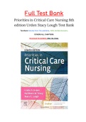 Priorities in Critical Care Nursing 8th edition Urden Stacy Lough Test Bank