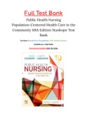 Public Health Nursing Population-Centered Health Care in the Community 10th Edition Stanhope Test Bank