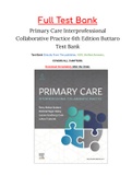 Primary Care Interprofessional Collaborative Practice 6th Edition Buttaro Test Bank