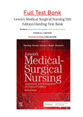 Lewis’s Medical Surgical Nursing 11th Edition Harding Test Bank