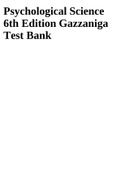 Psychological Science 6th Edition Gazzaniga Test Bank