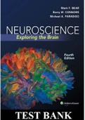 Neuroscience Exploring the Brain 4th Edition by Mark F. Bear, Barry W. Connors, Michael A. Paradiso TEST BANK 