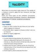 Validity and Reliability Lecture Notes for Psychological Assessment and testing