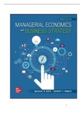 Managerial Economics and Business Strategy 10th Edition By Baye