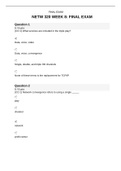Exam &lpar;elaborations&rpar; NETW 320 WEEK 8 FINAL EXAM QUESTIONS AND ANSWERS NETW 320 WEEK 8 FINAL EXAM QUESTIONS AND ANSWERS&sol;NETW 320 WEEK 8 FINAL EXAM QUESTIONS AND ANSWERS&sol;NETW 320 WEEK 8 FINAL EXAM QUESTIONS AND ANSWERS&sol;NETW 320 WEEK 8 FINAL EXAM QUESTIONS AN