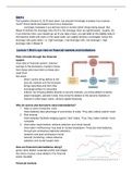 Summary Financial Markets and Institutions (E_FIN_FMI)