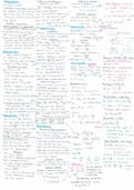 Exam Formula Summary - Thermal and Biomechanical Physics