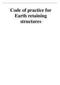 Code of practice for Earth retaining structures