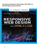 Test Bank for Responsive Web Design with HTML 5 & CSS, 9th Edition