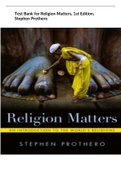 Test Bank for Religion Matters, 1st Edition, Stephen Prothero.pdf