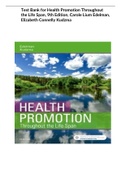 Test Bank for Health Promotion Throughout the Life Span, 9th Edition