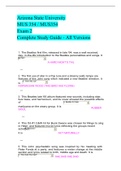 Arizona State University  MUS 354 / MUS354  Exam 2 Complete Study Guide - All Versions