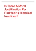 Is There A Moral Justifification For Redressing Historical Injustices?