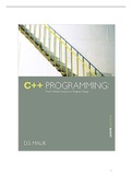 Solution manual for C++ Programming From Problem Analysis to Program Design 6th Edition by D.S. Malik