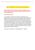 NR 705 Week 5 Discussion Question 2