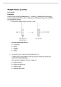 IGCSE CHEMISTRY(0620) PRACTICE TEST 6(MCQs based)