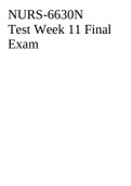 NURS-6630N Test Week 11 Final Exam 40+ PAGES FULL EXAM QUESTIONS AND ANSWERS
