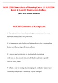 NUR 2058NUR2058 Dimensions of Nursing Exam 1(2020).