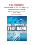Differentiating Surgical Instruments 3rd Edition Rutherford Test Bank ISBN: 9780803668317