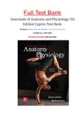 Essentials of Anatomy and Physiology 7th Edition Lapres Test Bank ISBN: 9781260400984