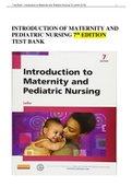 Introduction Of Maternity Pediatric Nursing 7th Edition Test Bank