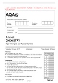 AQA A-LEVEL CHEMISTRY PAPER 1 INORGANIC AND PHYSICAL CHEMISTRY