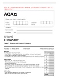 AQA A-LEVELCHEMISTRY PAPER 2 ORGANIC AND PHYSICAL CHEMISTRY