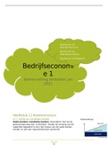 Samenvatting Basisboek Bedrijfseconomie, ISBN: 9789001889173  Bedrijfseconomie (BEC1), hoofdstuk 11 tm 14