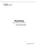 Samenvatting + examenvragen en oplossingen + begrippenlijst Marketingmanagement en Marketingcommunicatie