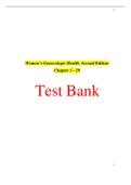TEST BANK For Women’s Gynecologic Health, 2nd Edition By Kerri Durnell Schuiling (Chapter 1 - 29) With Correct Answers