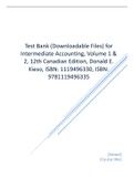 Test Bank (Downloadable Files) for Intermediate Accounting, Volume 1 & 2, 12th Canadian Edition